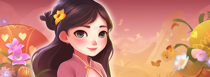 38女神节手捧花的女神唯美卡通人物背景插画素材民国风女孩素材,插画/手绘图,插画/手绘图库,插画/手绘图下载,插画/手绘